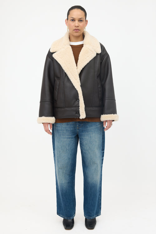 A.L.C. Faux Leather Aubrey Sherpa Jacket