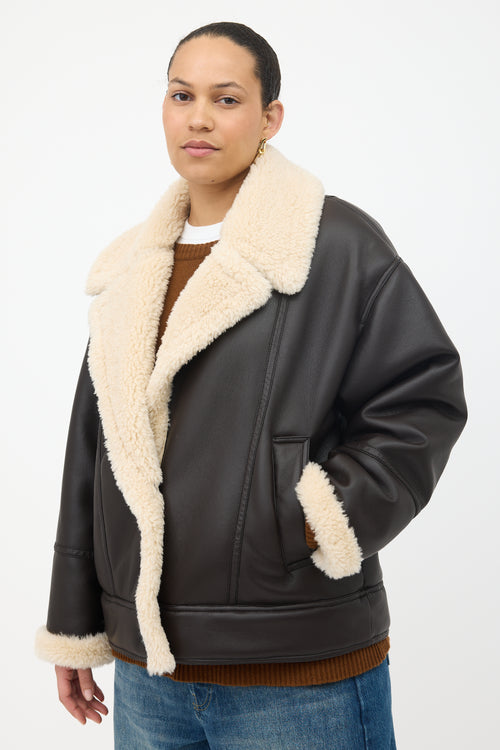 A.L.C. Faux Leather Aubrey Sherpa Jacket