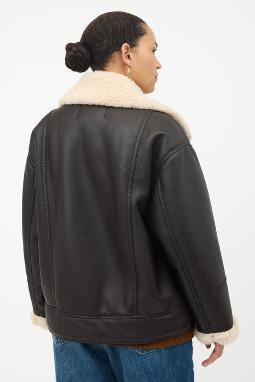 A.L.C. Faux Leather Aubrey Sherpa Jacket