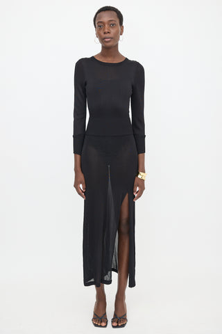 A.L.C. Knit Sheer Maxi Dress
