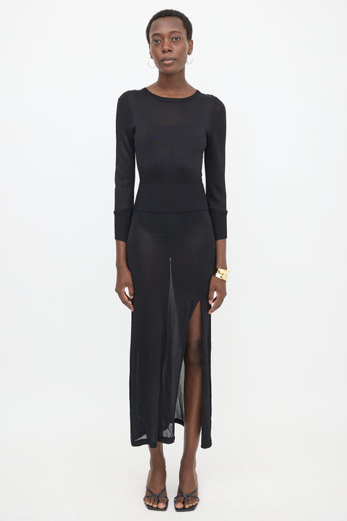 A.L.C. Knit Sheer Maxi Dress
