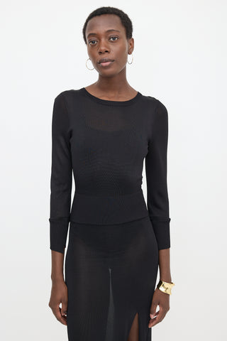 A.L.C. Knit Sheer Maxi Dress