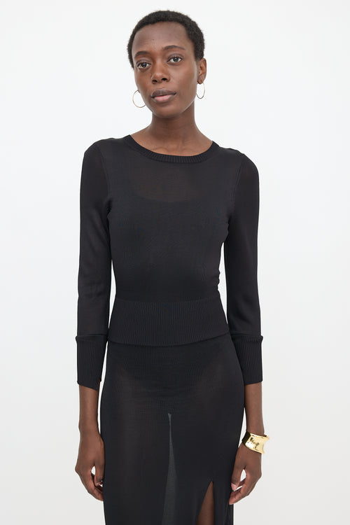 A.L.C. Knit Sheer Maxi Dress