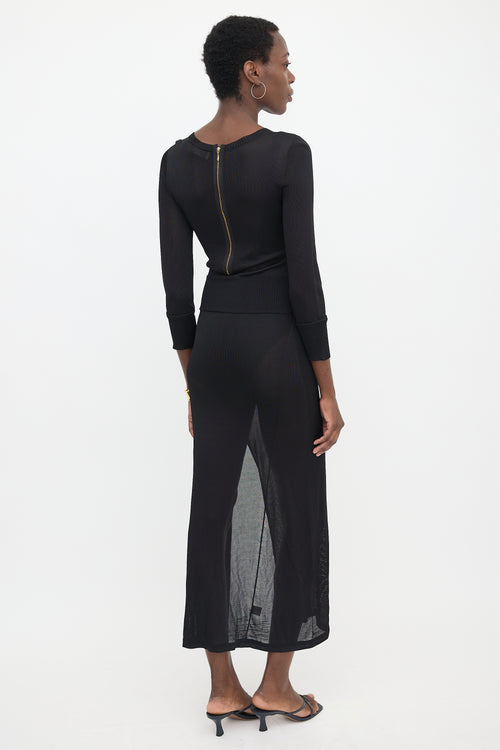 A.L.C. Knit Sheer Maxi Dress