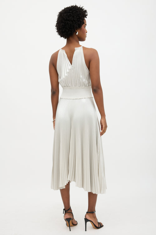 A.L.C. Lamé Weston Pleated Dress