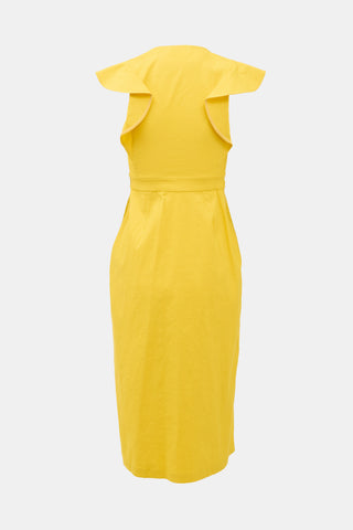 A.L.C. Linen Walker Ruffle Dress