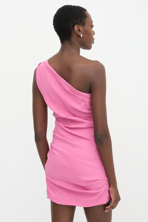 A.L.C. Linen Pleated Mini Dress