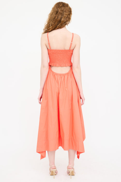 A.L.C. Cut Out Smocked Dress