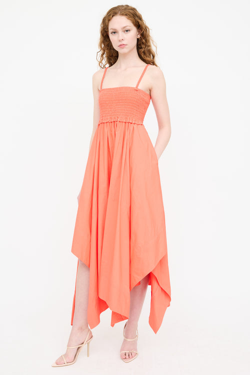 A.L.C. Cut Out Smocked Dress