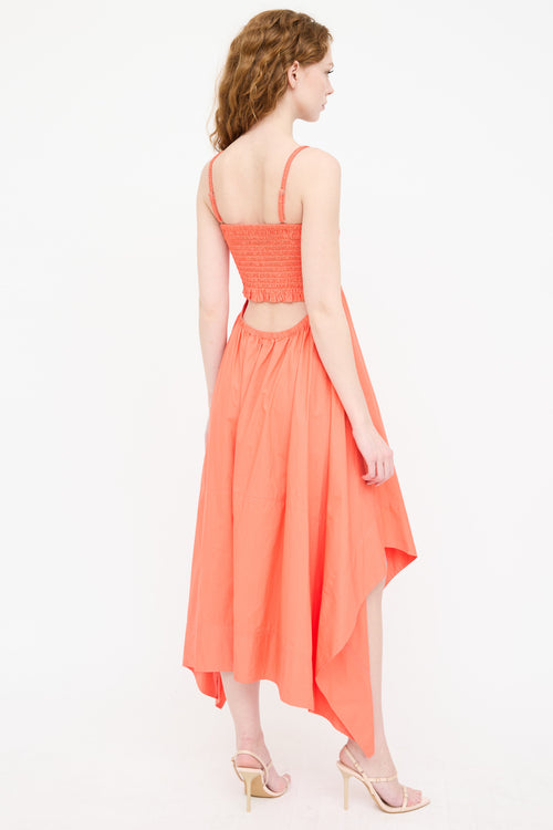 A.L.C. Cut Out Smocked Dress