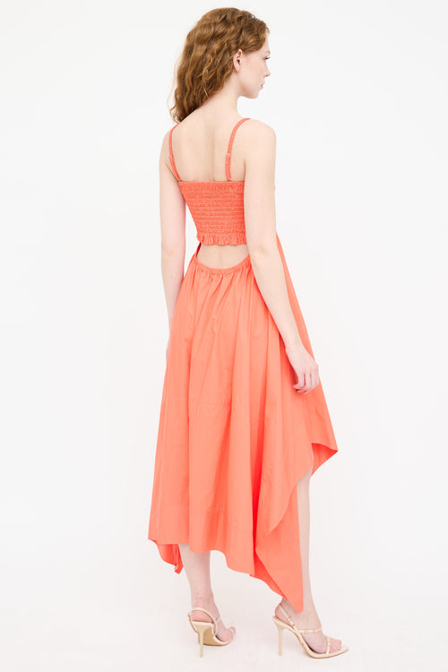 A.L.C. Cut Out Smocked Dress