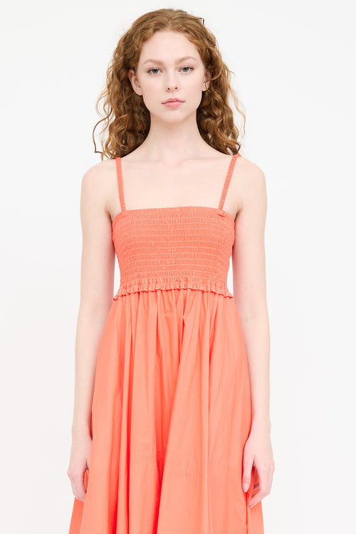 A.L.C. Cut Out Smocked Dress