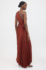 A.L.C. Satin Pleated One Shoulder Dress