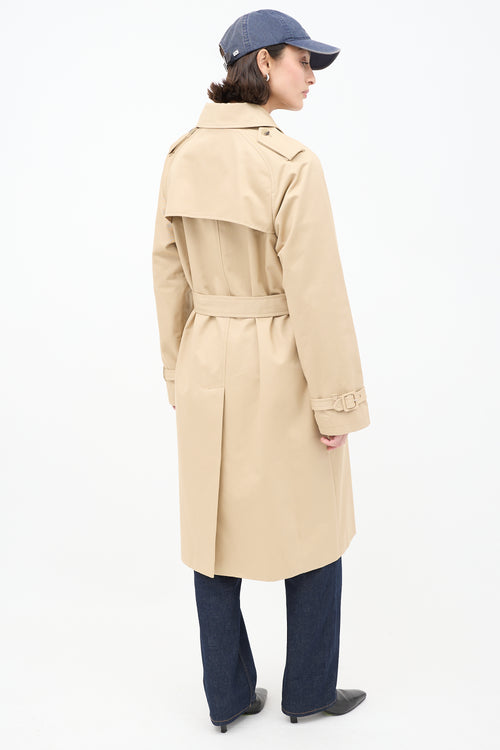 A.P.C. Beige Cotton Greta Belted Trench Coat