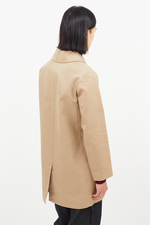 A.P.C. Beige Waxed Cotton Trench Coat