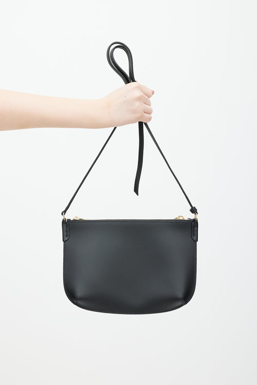 A.P.C. Black & Gold Leather Sarah Bag