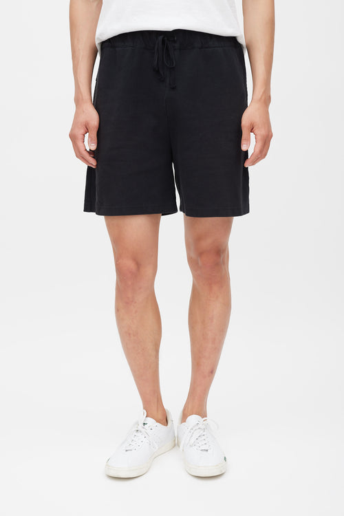 A.P.C. Black Wide Leg Sweat Shorts