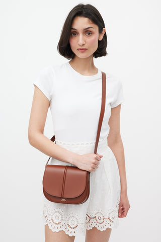 A.P.C. Brown Leather Betty Bag