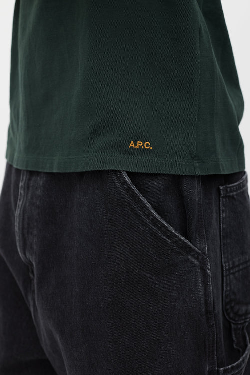 A.P.C. Green & Brown Polo