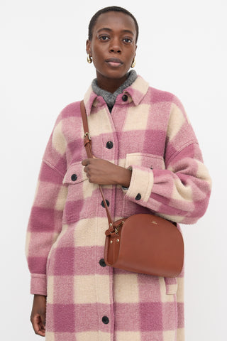 A.P.C. Leather Demi Lune Crossbody Bag