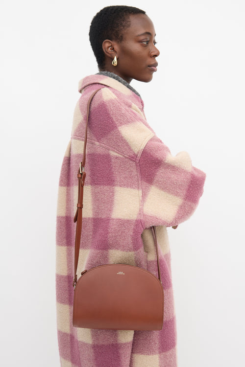 A.P.C. Leather Demi Lune Crossbody Bag