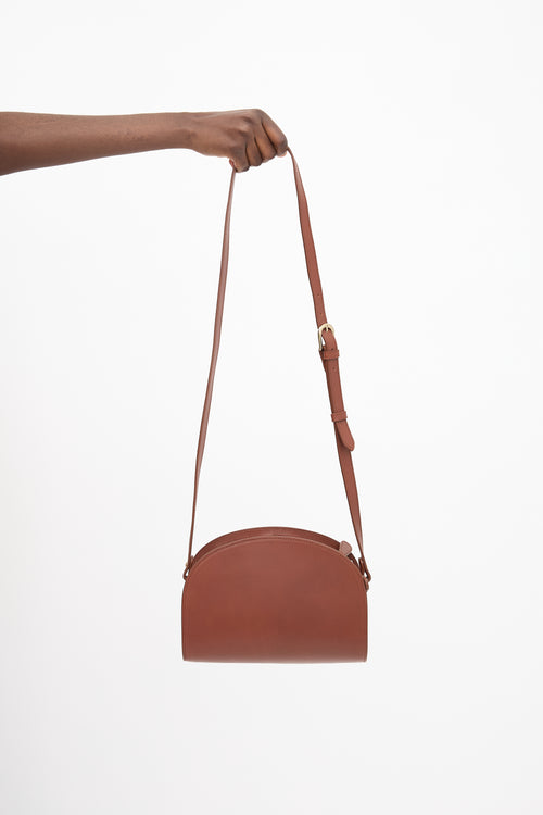 A.P.C. Leather Demi Lune Crossbody Bag