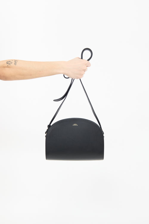 A.P.C. Leather Demi Lune Bag