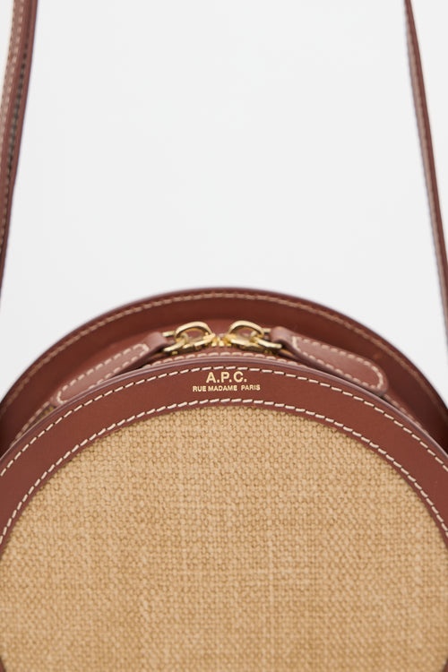 A.P.C. Leather & Jute Myla Bag