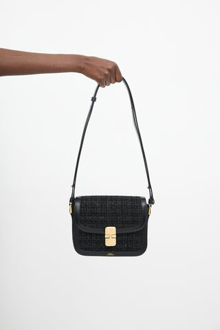 A.P.C. Sparkly Tweed Small Grace Bag