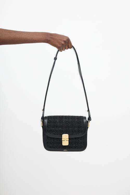 A.P.C. Sparkly Tweed Small Grace Bag