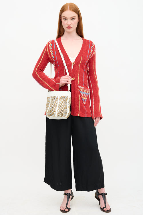 A.P.C. Woven Leather Garance Bucket Bag