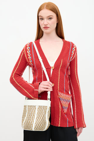 A.P.C. Woven Leather Garance Bucket Bag