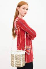 A.P.C. Woven Leather Garance Bucket Bag
