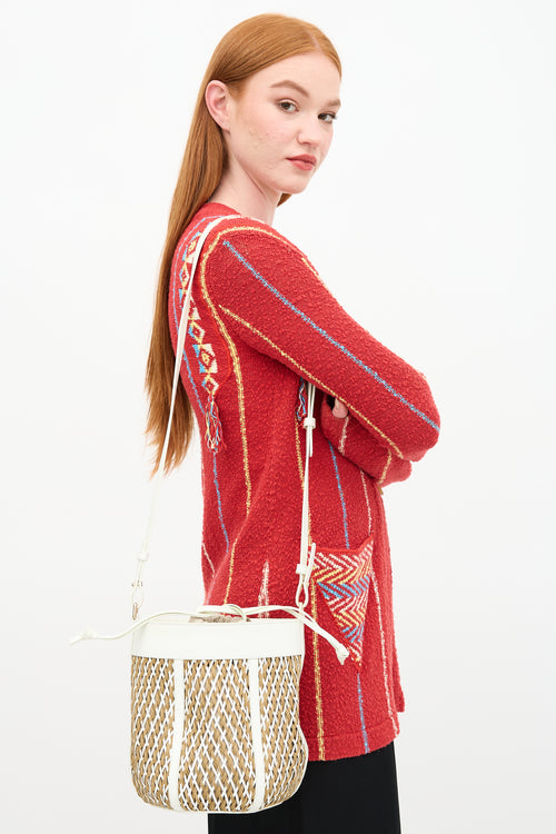 A.P.C. Woven Leather Garance Bucket Bag