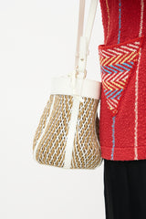 A.P.C. Woven Leather Garance Bucket Bag