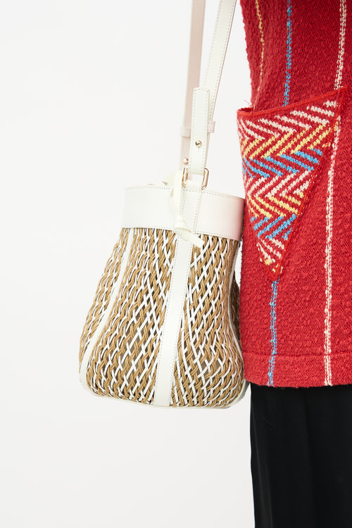A.P.C. Woven Leather Garance Bucket Bag