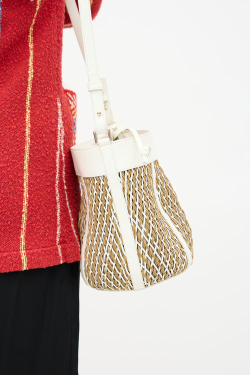A.P.C. Woven Leather Garance Bucket Bag