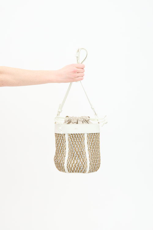 A.P.C. Woven Leather Garance Bucket Bag