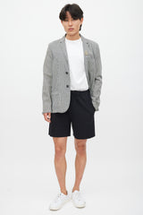 A.P.C. X Carhartt White & Black Striped Blazer