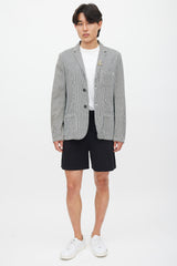 A.P.C. X Carhartt White & Black Striped Blazer