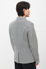 A.P.C. X Carhartt White & Black Striped Blazer