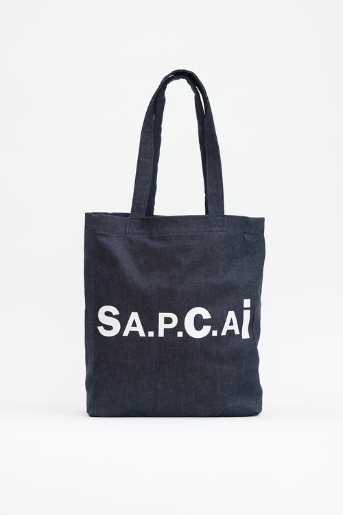 A.P.C. X Sacai Denim Tote Bag