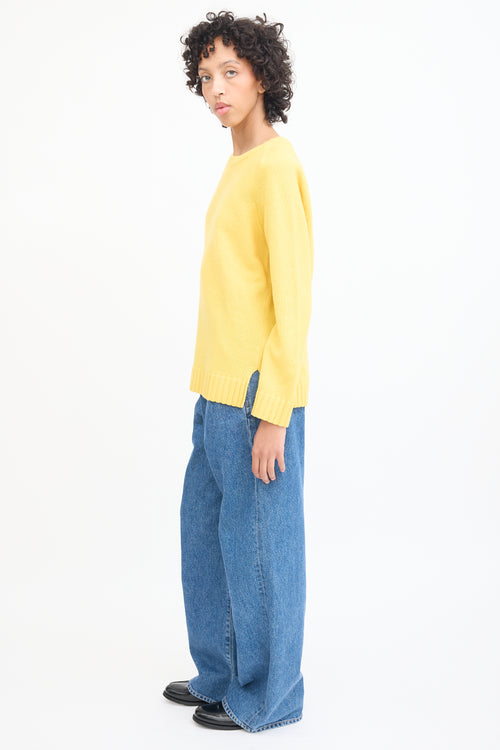 A.P.C. Yellow Wool Knit Sweater