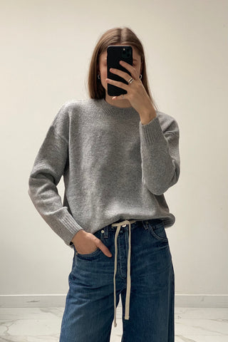 Grey Drop Shoulder Sweater