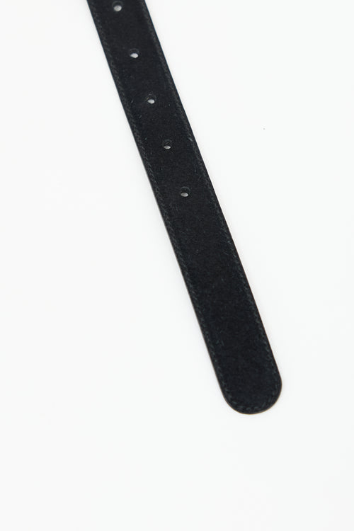 Gucci Suede G Slim Belt