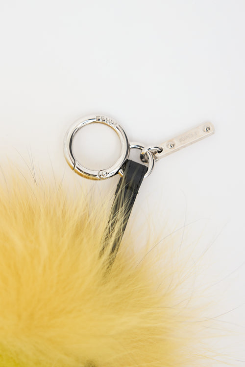 Fendi Fur & Shearling Tria Monster Keychain