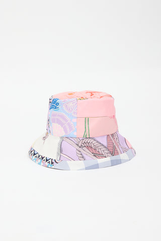 Hermès Silk Mixed Print Carla Bucket Hat
