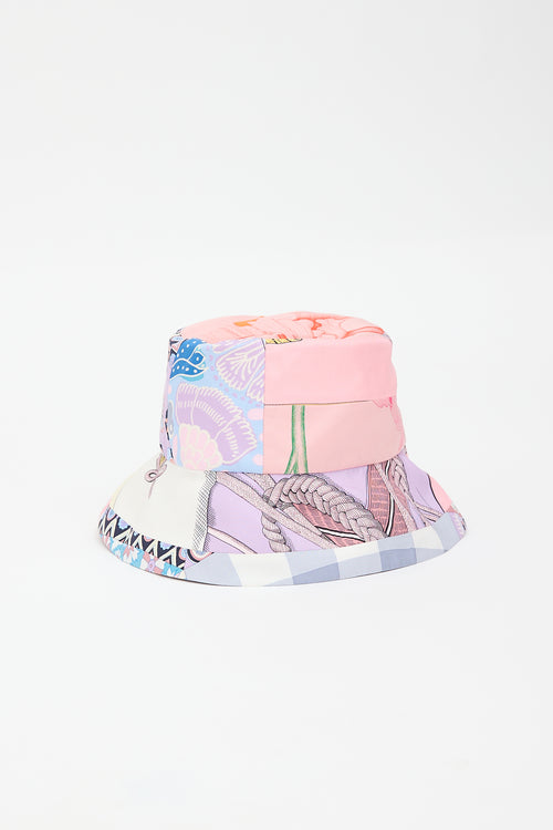 Hermès Silk Mixed Print Carla Bucket Hat