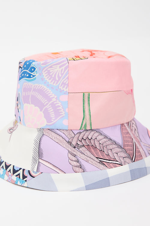 Hermès Silk Mixed Print Carla Bucket Hat