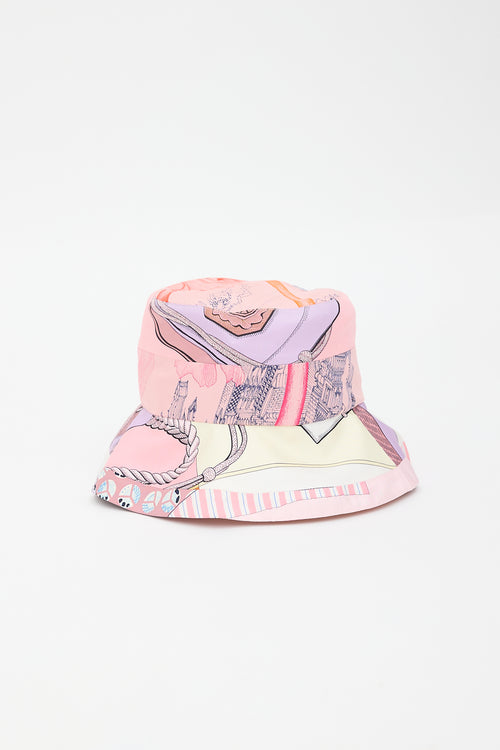 Hermès Silk Mixed Print Carla Bucket Hat